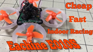 Eachine E010S First Flights  The best indoor drone racing value Banggood [upl. by Norod652]