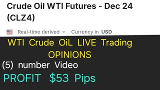 WTI Crude OiL LIVE Trading OPINIONS 5 number Video [upl. by Atirec]