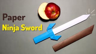 How to make a paper ninja sword Very quick and easy mrhandicraft [upl. by Elconin]