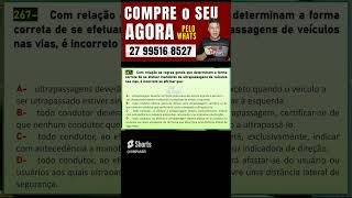 Simulado DETRAN  legislação de trânsito autoescola legislaçãodetrânsito cnh simuladodetran2024 [upl. by Idalia]