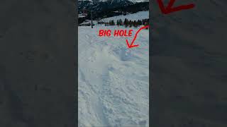 Almost fell into this hole last year snow skiing [upl. by Quillan]