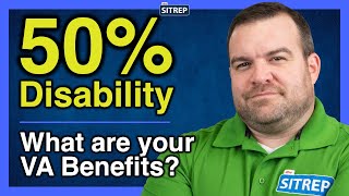 VA Benefits with 50 ServiceConnected Disability  VA Disability  theSITREP [upl. by Eilatan]