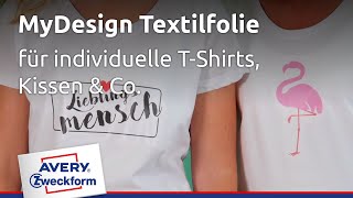 Avery Zweckform TShirt Folie Individuelles TShirt selbst gestalten  mit TShirt Bügelfolie [upl. by Sanfred]