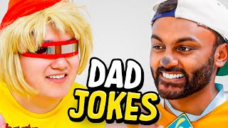 Dad Jokes  Dont laugh Challenge  Alan vs Sath  Raise Your Spirits [upl. by Hump568]