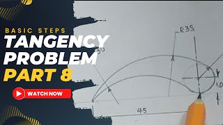 TANGENCY PROBLEMS IN TECHNICAL DRAWING [upl. by Airbmat]