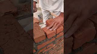 How to bricks cutting and fill the gape of wall cuttingskills bricks tricks [upl. by Mairb]