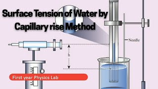 Determination of surface tension of water by capillary rise methodphysics labeduscription [upl. by Shelba]