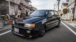 1992 Toyota Starlet GT Turbo  EP82 track day car  WalkAround and Test [upl. by Yenmor]