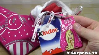 Calza della Befana di Barbie 2017 con ovetti Kinder sorpresa V Surprise TV [upl. by Nytsuj]