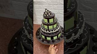 5kg  4 tier chocolate cake decorating ideas chocolatecake cakedecorating shortsfeed shorts [upl. by Norty]