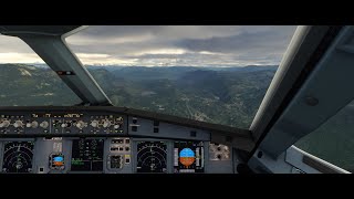 MSFS 2020  Bolzano LOC approach  A32NX  Live weather  Fix info  4K  Ultra [upl. by Berkshire]