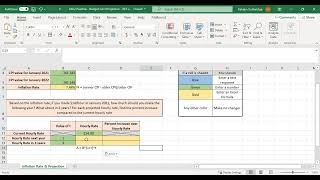 MAT144 Example of Inflation Rate and Projection in Excel [upl. by Dalli]