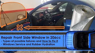 Front Side Windows Repair amp Service in Peugeot 206 cc GTi s16 [upl. by Rimaj]