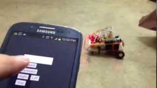 Controlling arduino car using android sl4a python bluetoothWrite [upl. by Prince]