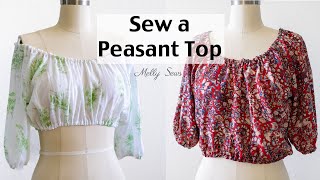 Sew A Peasant Top Pattern [upl. by Annaicul252]