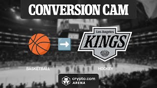 Watch Basketball Court TRANSFORM into the LA Kings Rink  LA Kings Cryptocom Arena Conversion Cam [upl. by Branen]