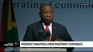 President Ramaphosa opens Investment conference [upl. by Haroppiz]