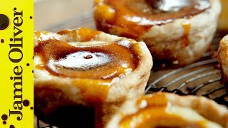 Jamies Quick Portuguese Custard Tarts [upl. by Bouldon]