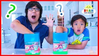 Whats in the box Challenge Slime Edition with Ryan vs Daddy [upl. by Hartill537]