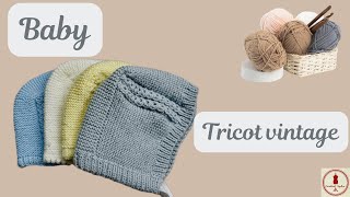 🧶BONNET BEGUIN TRICOT 1218 mois [upl. by Binette623]