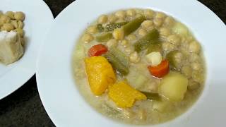 Cómo hacer cocido con verduras pringa y sopa en olla rápida Receta tradicional Fácil [upl. by Wilburn]