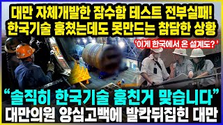 한국 기술훔쳐서 만든 대만 잠수함 테스트 전부 실패 대참사 [upl. by Efrem967]