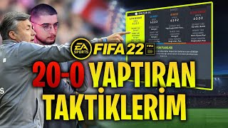 200 Yaptığım TAKTİK VE TALİMATLARIM  Fifa 22 Taktik Videosu [upl. by Nay506]