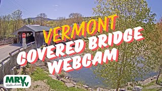 Vermont Covered Bridge Webcam in HD from the Mad River Valley 🍁🍂 [upl. by Sreip351]