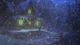 Intense Blizzard in Forest Wooden House  Winter Ambience and White Noise  Snowfall and Wind Sound [upl. by Viviana]