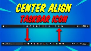 How to CENTER Taskbar Icons in Windows 10  টাস্কবার আইকনগুলিকে কীভাবে কেন্দ্রীভূত করবেন [upl. by Eleets712]