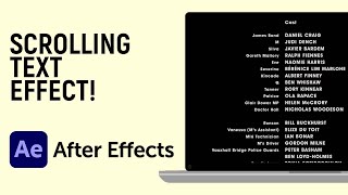 How to Make a Text Scrolling Effect in Adobe After Effects [upl. by Agretha234]