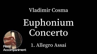 VCosma  Euphonium Concerto  1 Allegro Assai Piano Accompaniment [upl. by Iemaj]