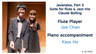 Javanaise Part 3 Suite for flute and Jazz Trio  Claude bolling [upl. by Ahsikrats]