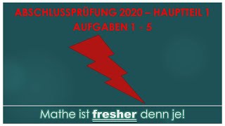 Abschlussprüfung 2020 Realschule  Hauptteil 1 ohne Hilfsmittel Aufgaben 15 [upl. by Atniuq]