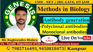 Monoclonal antibodies Polyclonal antibodies Methods in Biology Unit13  CSIR NETJRF  IITJAM [upl. by Mittel]