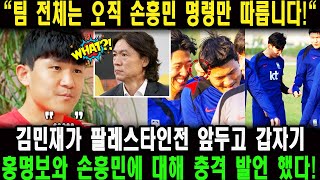 quot팀 전체는 오직 손흥민 명령만 따릅니다quot 김민재가 팔레스타인전 앞두고 갑자기 홍명보와 손흥민에 대해 충격 발언 했다 [upl. by Arie]