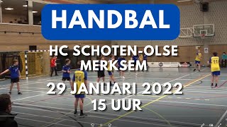 HANDBALWEDSTRIJD HC SCHOTEN TEGEN OLSE MERKSEM [upl. by Anuala]