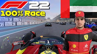 F1 22  Lets Make Sainz World Champion 22 100 Race Abu Dhabi [upl. by Ydnerb880]