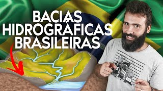 GEOGRAFIA DO BRASIL BACIAS HIDROGRÁFICAS BRASILEIRAS BACIAS DO BRASIL [upl. by Nahej]