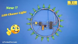 How to Make LED Circle Chaser Light Flip Flop Circuit [upl. by Williams407]