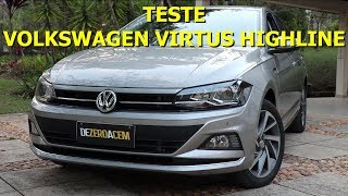 Teste  Volkswagen Virtus Highline 10 TSI turbo automático [upl. by Carolann55]