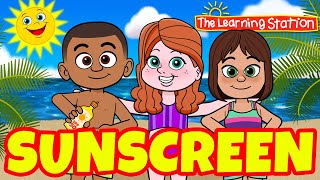 Summer Dance Songs for Children ♫ Sunscreen Song with Lyrics ♫ Kids Songs by The Learning Station [upl. by Marentic]