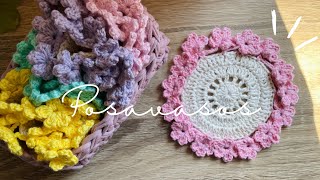 El mejor regalo Fácil y hermosos 😍 posavasos a crochet paso a paso tutorial [upl. by Pascal49]