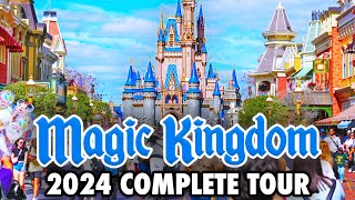 Magic Kingdom 2024  Walkthrough amp Rides at Walt Disney World 4K [upl. by Pennebaker]