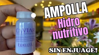 Mostramos el resultado de la ampolla hidro nutritivo en un cabello seco y castigado [upl. by Onnem245]