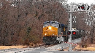 CSX Freight Train Passing The Old BampO Aberdeen Station [upl. by Frazier]