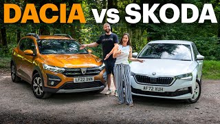 £200month sensible car challenge Dacia Sandero Stepway vs Skoda Scala [upl. by Gail]