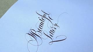 Calligraphy handwriting Copperplate [upl. by Ainesell497]