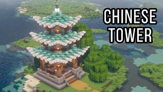 Minecraft TutorialHow to Build a Chinese Tower [upl. by Lebbie951]