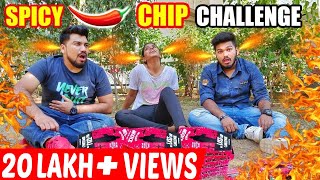 WORLDS HOTTEST CHIP EATING CHALLENGE  SPICY ONE CHIP CHALLENGE  Food Challenge in India Ep129 [upl. by Amerak]